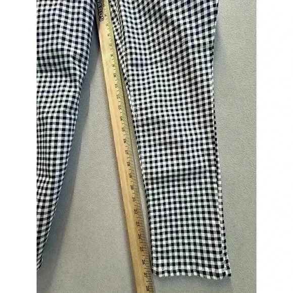 Draper James RSVP Pants Women's 8 Blue Gingham Stretch Ankle Cotton Blend - Picture 6 of 8